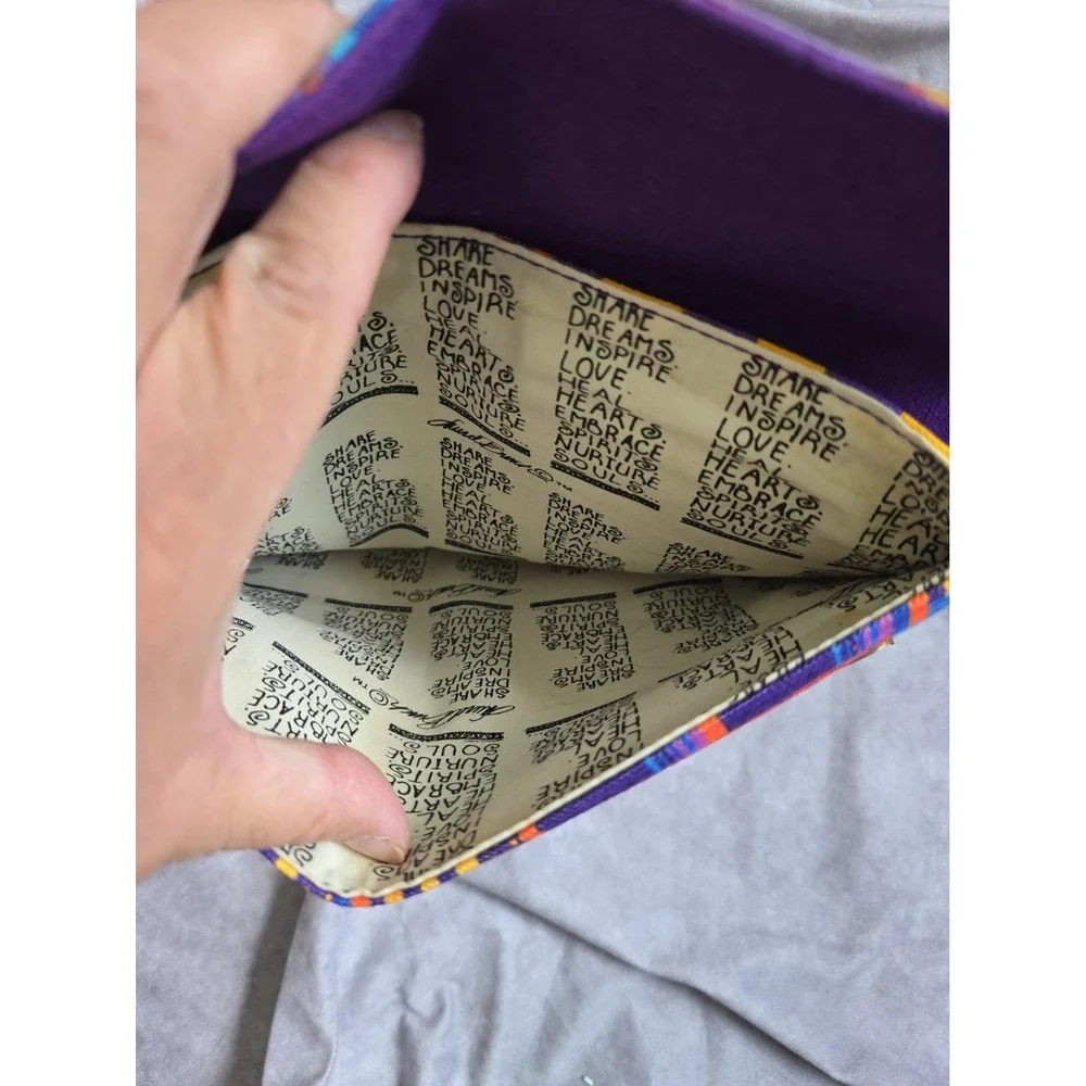 Laurel Burch Cats Patchwork Canvas Pouch Tablet Sleeve Bag Button Vintage